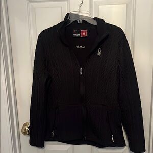 Spyder Black Ski Jacket Full Zip Lightweight